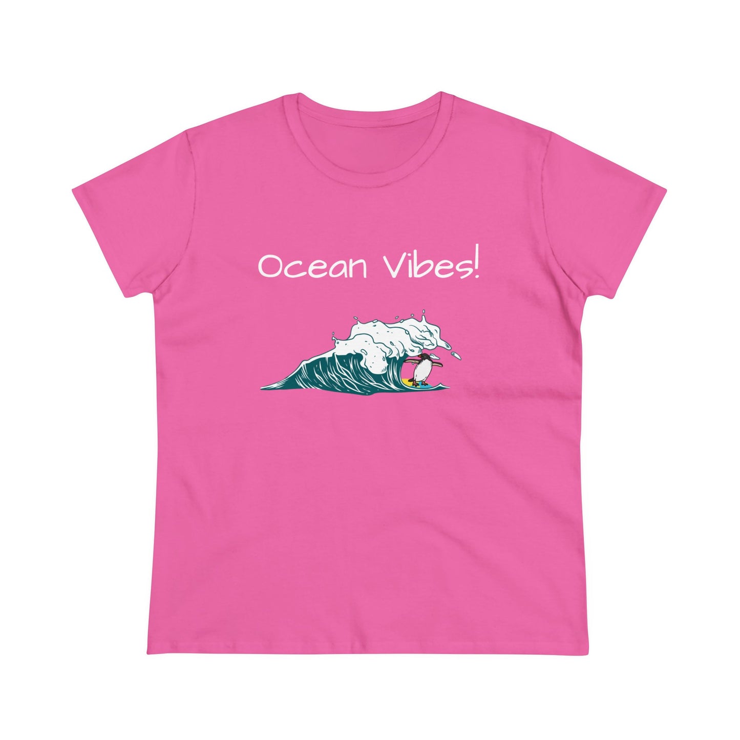 Ocean Vibes! Women's Midweight Cotton Tee