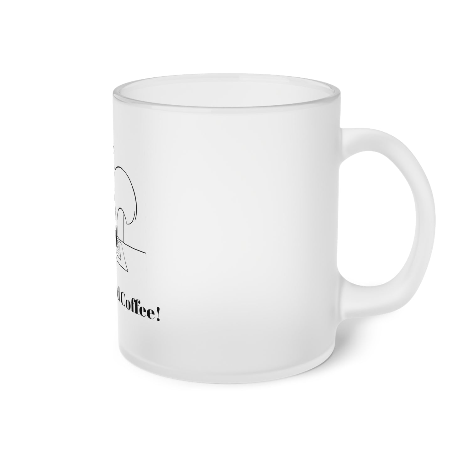 Nutty the Squirrel. I love Nuts and Coffee. Frosted Glass Mug