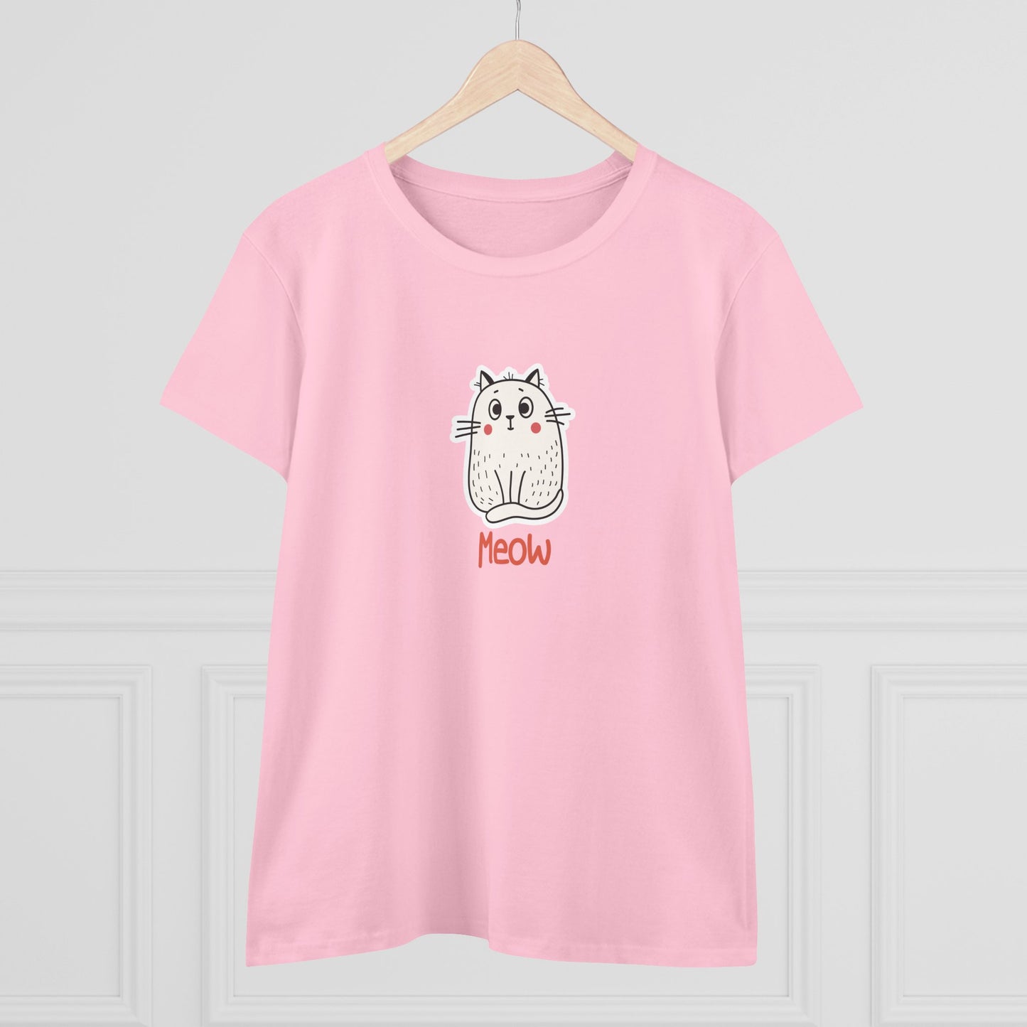 Loki The Cat. Meow. Women's Midweight Cotton Tee