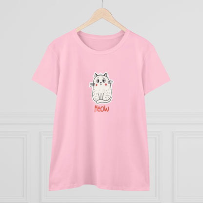 Loki The Cat. Meow. Women's Midweight Cotton Tee