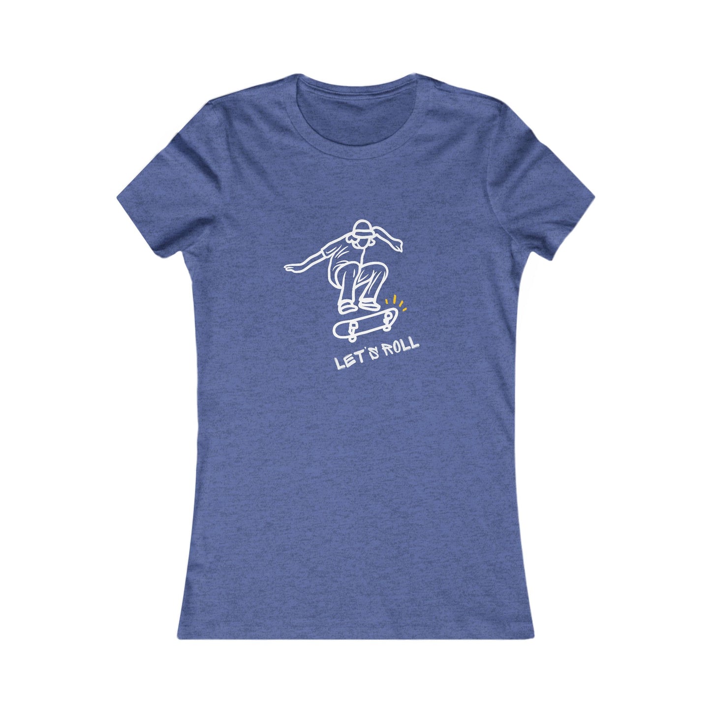 Let’s Roll Skateboarder Tee – Women’s Retro Skate Graphic T-Shirt |  Women's Favorite Tee