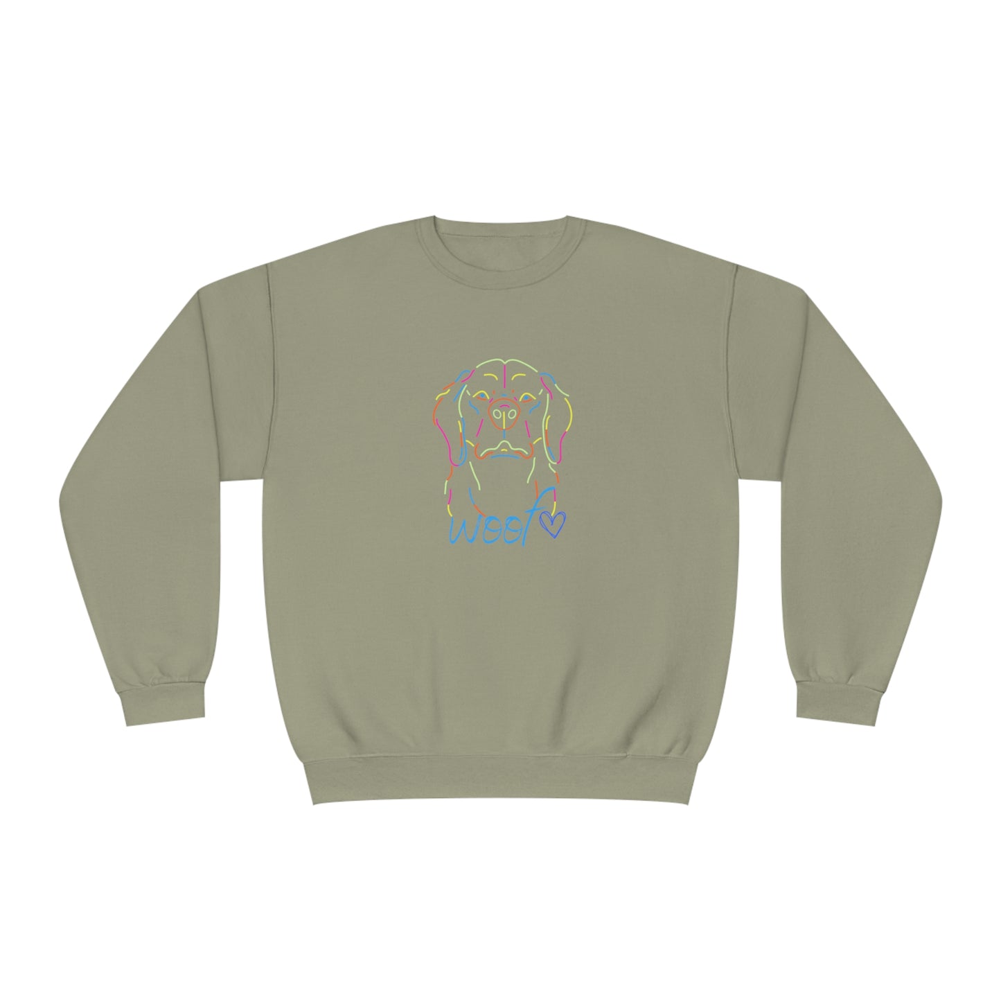 Colorful Retriever. Woof. Unisex NuBlend® Crewneck Sweatshirt