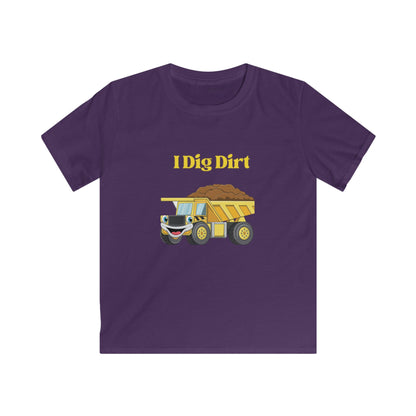 I Dig Dirt. Kids Softstyle Tee