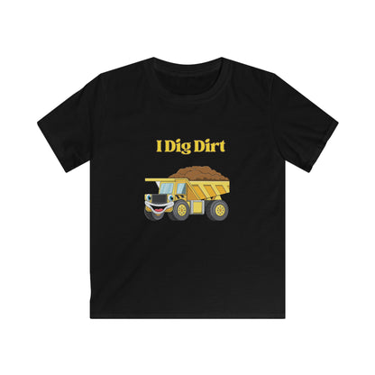 I Dig Dirt. Kids Softstyle Tee