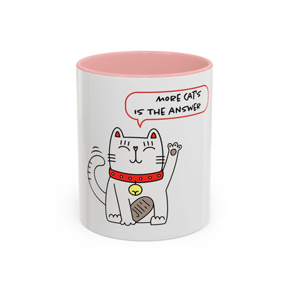 Oliver Says More Cats Is The Answer. Accent Coffee Mug, 11oz