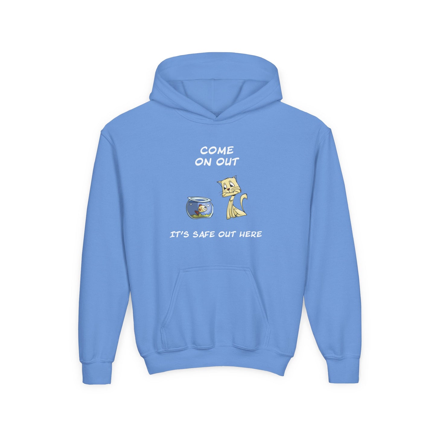 Kitty Cat Tricks Fish Hoodie – Kids’ Playful Animal Graphic Hoodie