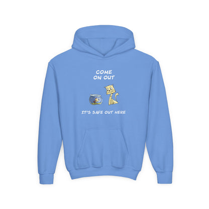 Kitty Cat Tricks Fish Hoodie – Kids’ Playful Animal Graphic Hoodie