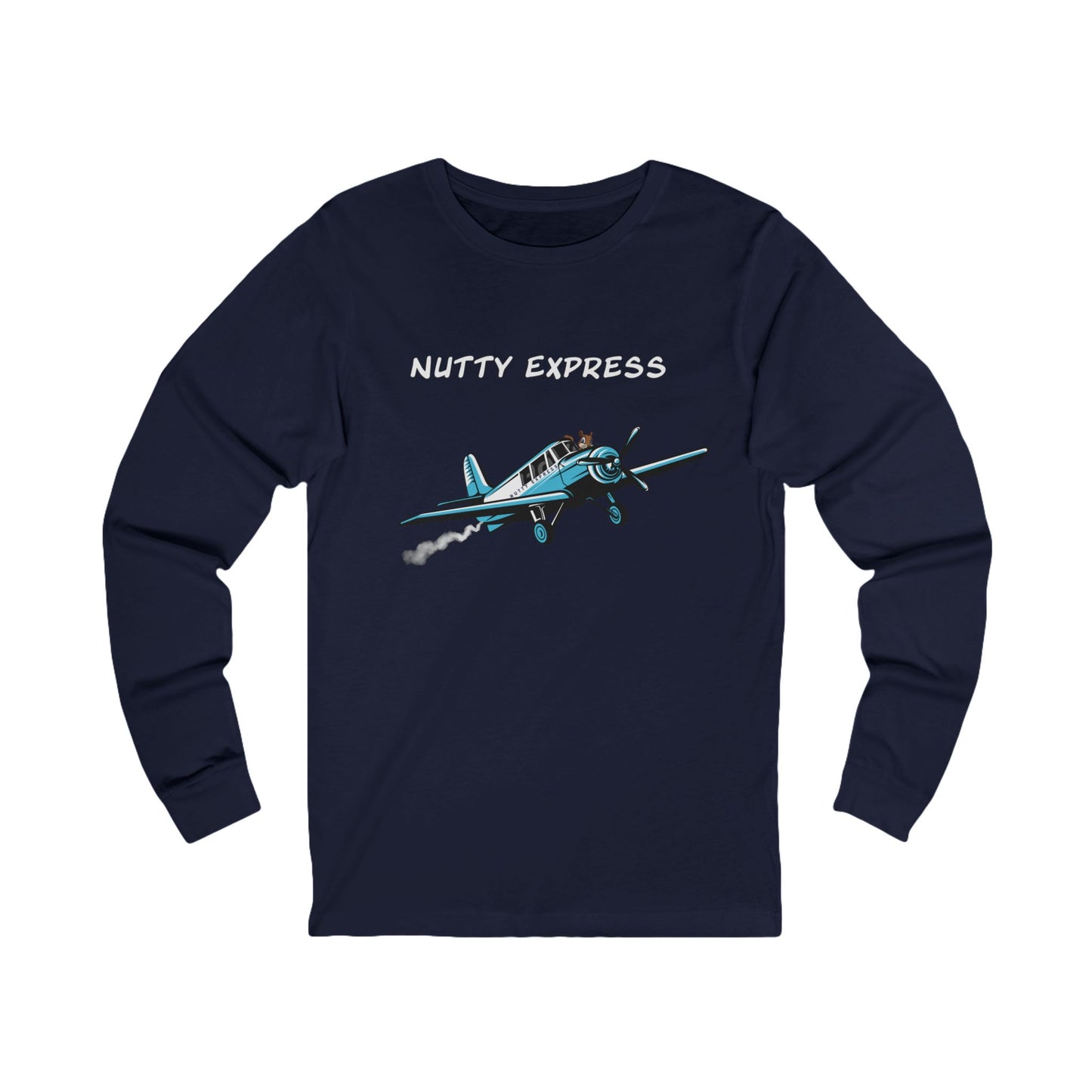 Nutty's Express Delivery. Always On-Time.  Unisex Jersey Long Sleeve Tee.