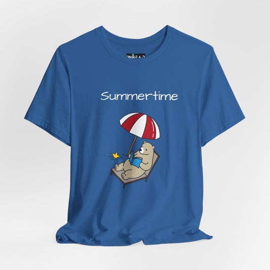 Summertime. Bear.  Unisex Jersey Short Sleeve Tee