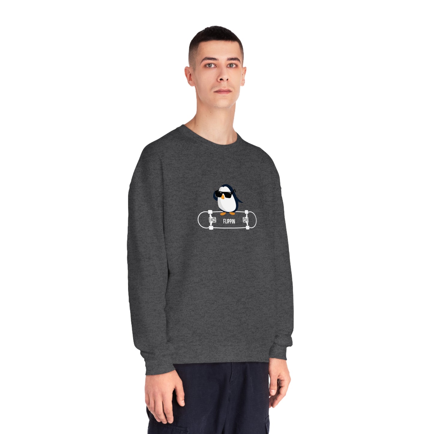 Adélie The Flippin Penguin. Unisex NuBlend® Crewneck Sweatshirt