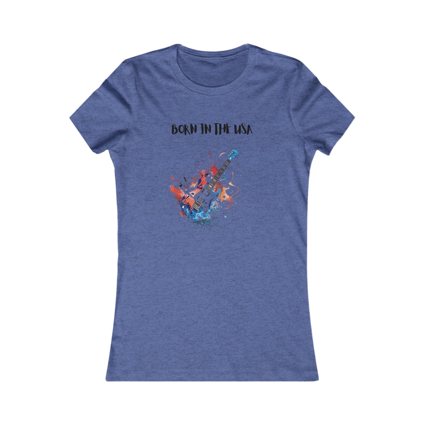 Born In The USA Guitar. Women's Favorite Tee