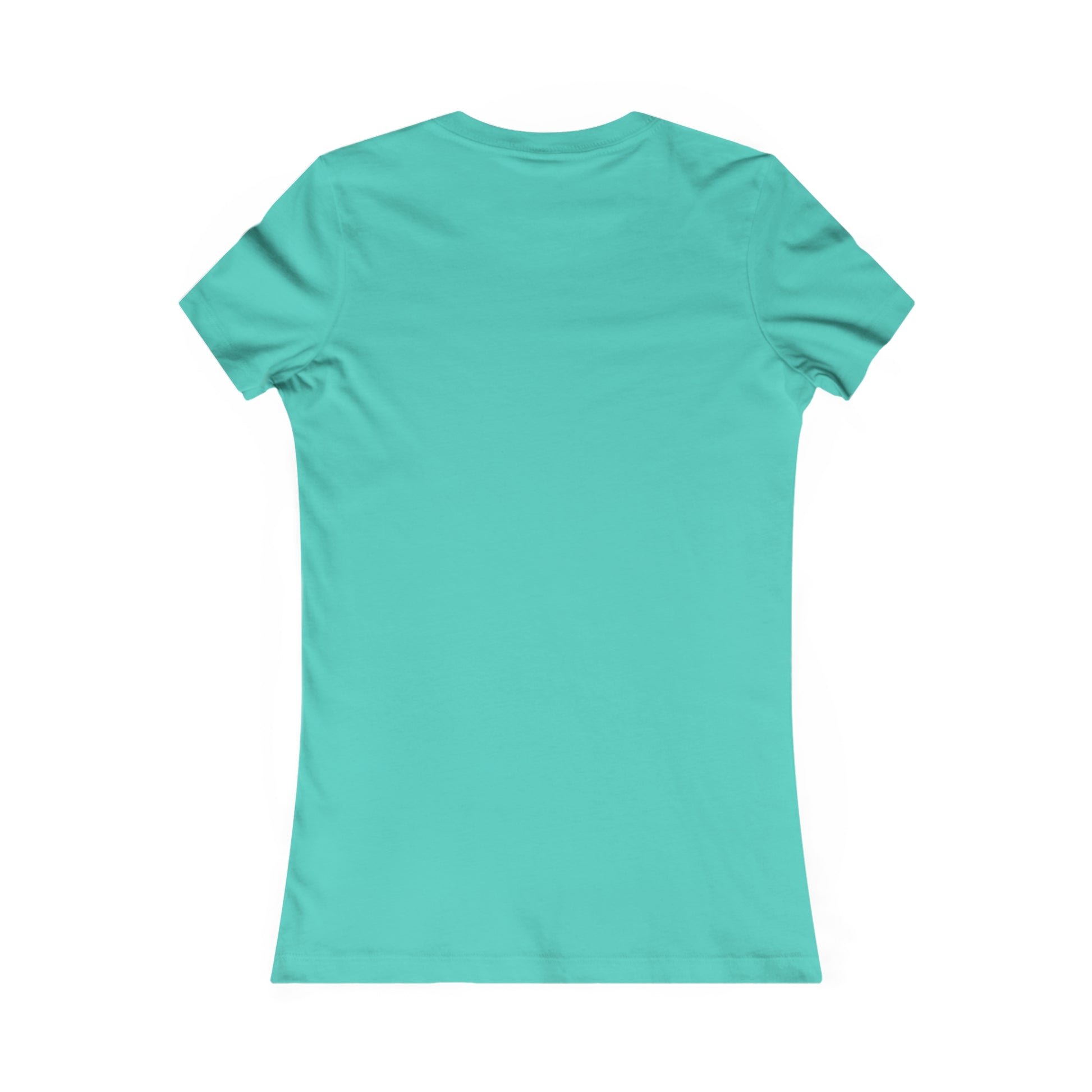 Back view of a teal Printify t-shirt perfect for avocado lover graphic tee designs