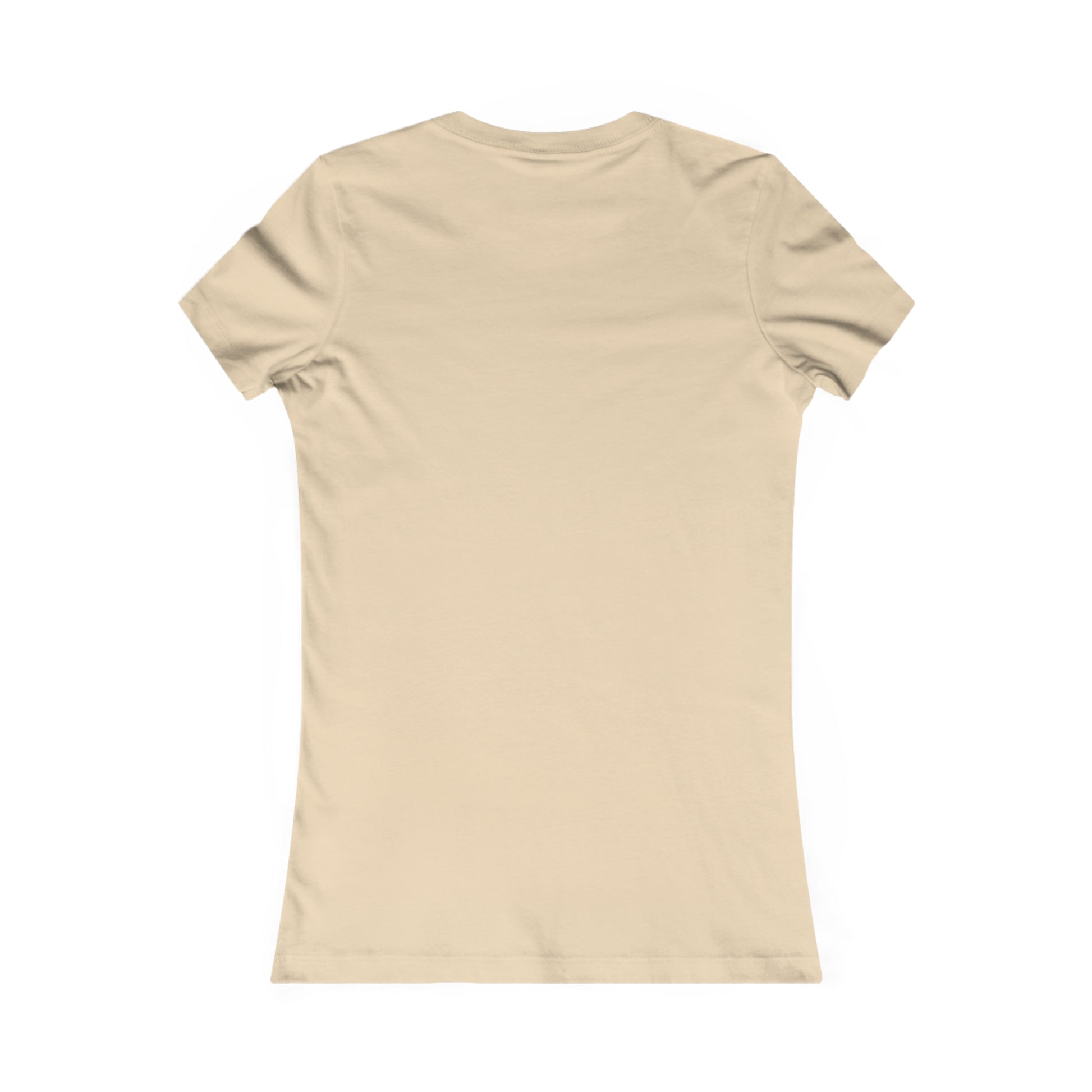 Printify beige T-shirt shown from the back with short sleeves and a fitted style avocado lover graphic tee