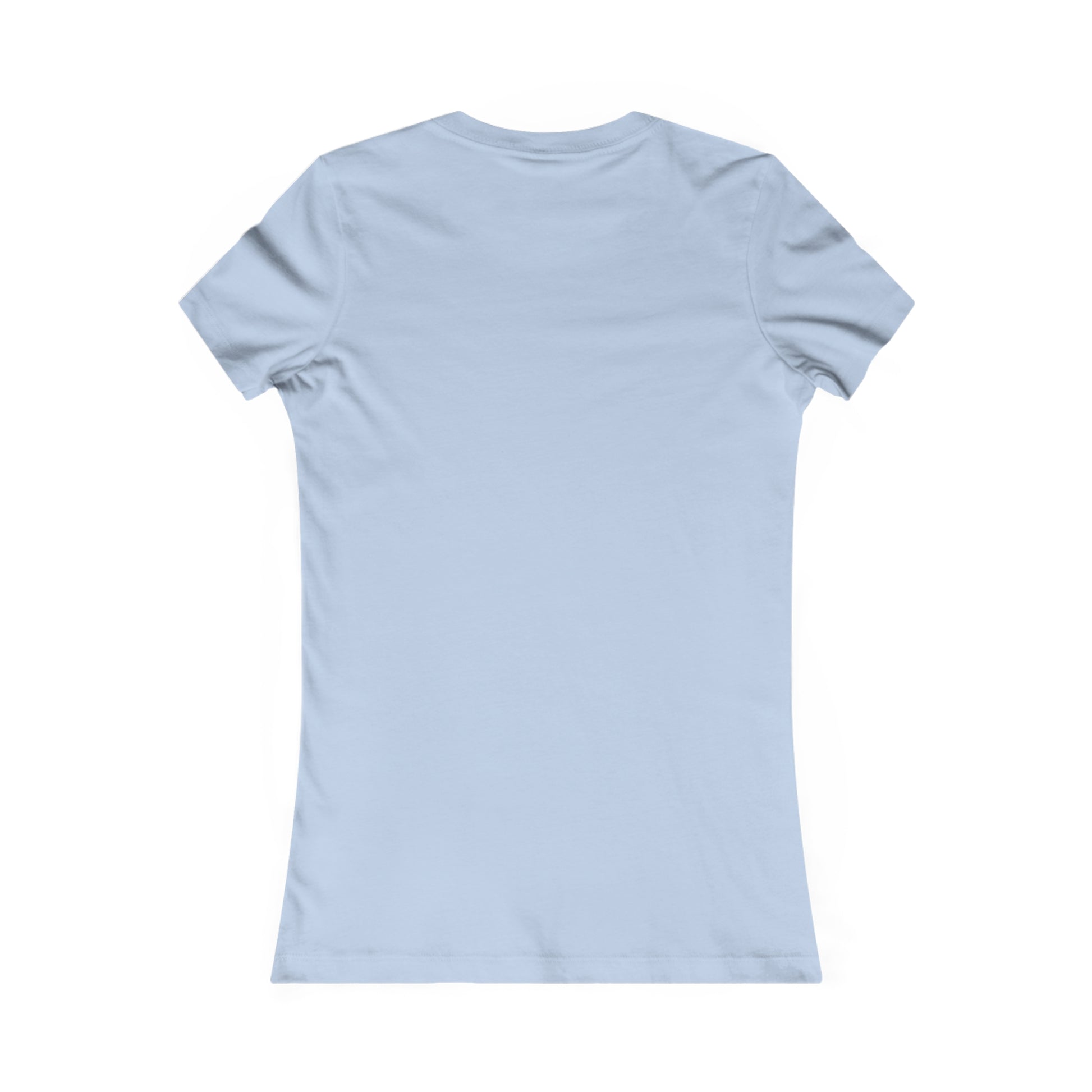 Light blue T-shirt from Printify shown from the back perfect for avocado lover graphic tee designs