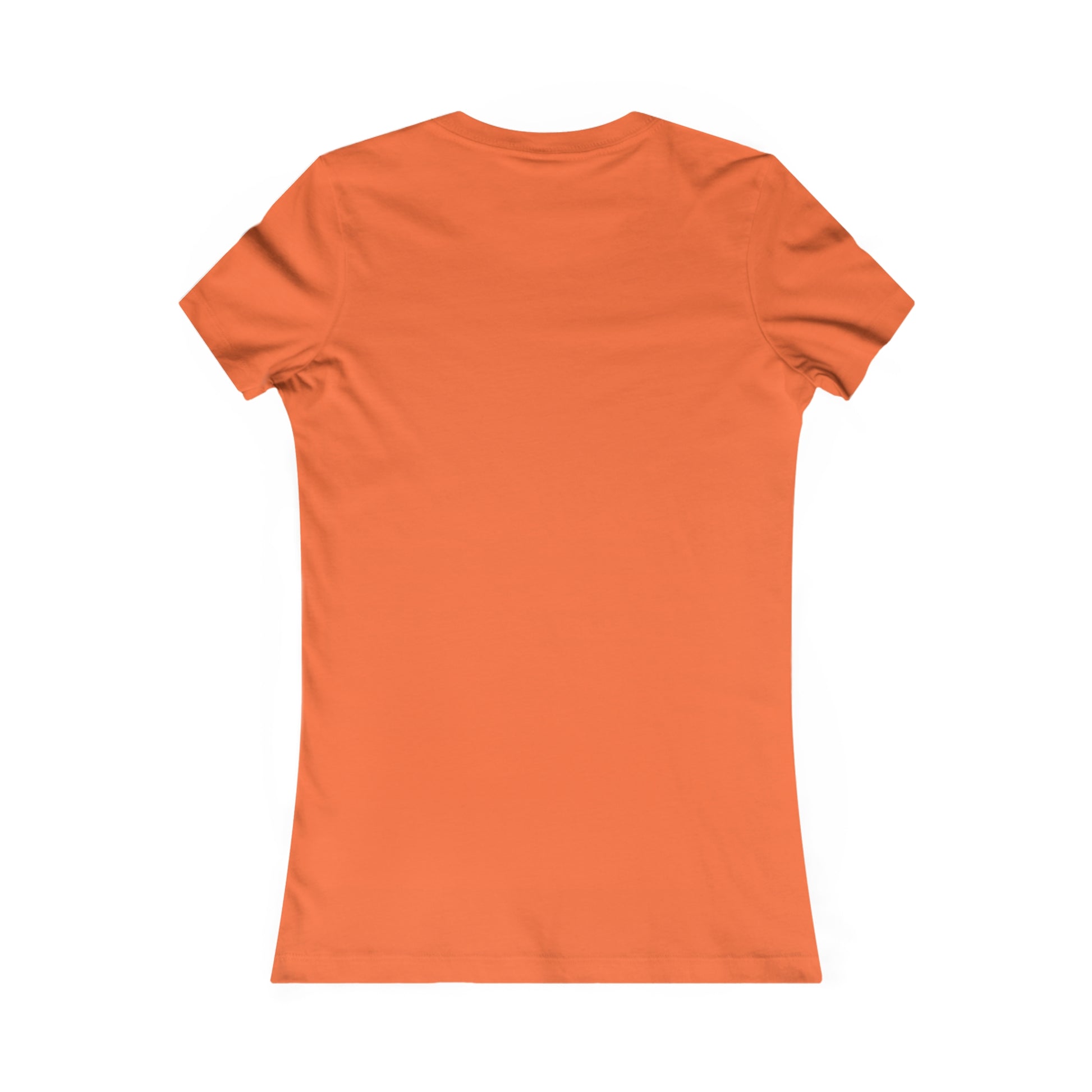 Orange Printify T-shirt shown from the back for avocado lover graphic tee