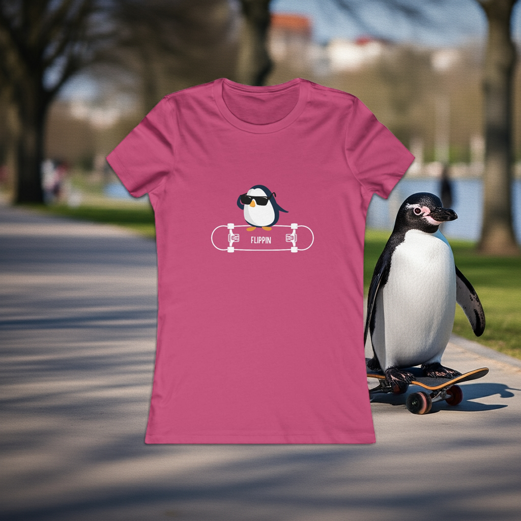 Adélie The Flippin Penguin. Women's Favorite Tee