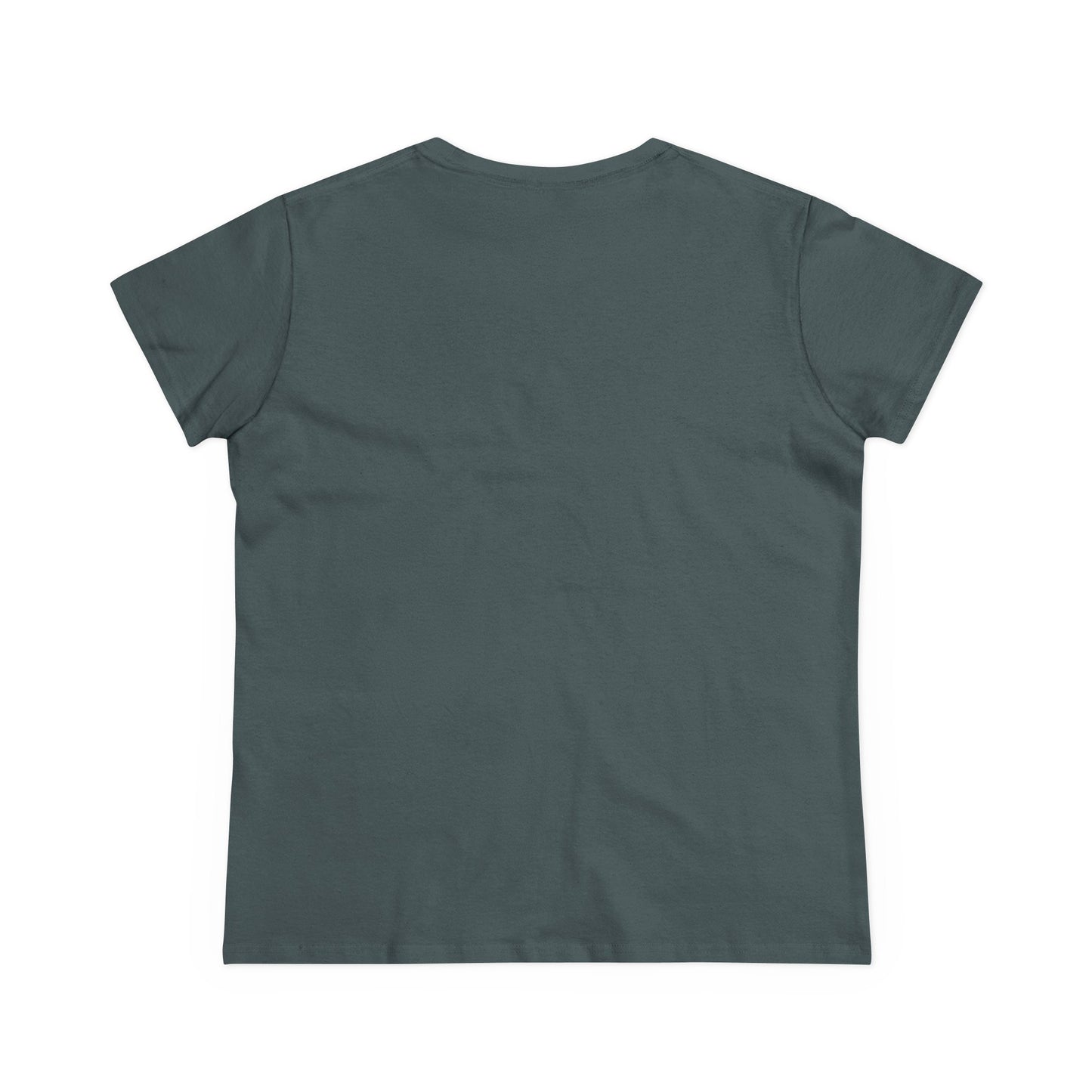 Back view of a plain gray Printify bear graphic t-shirt with short sleeves and crew neck