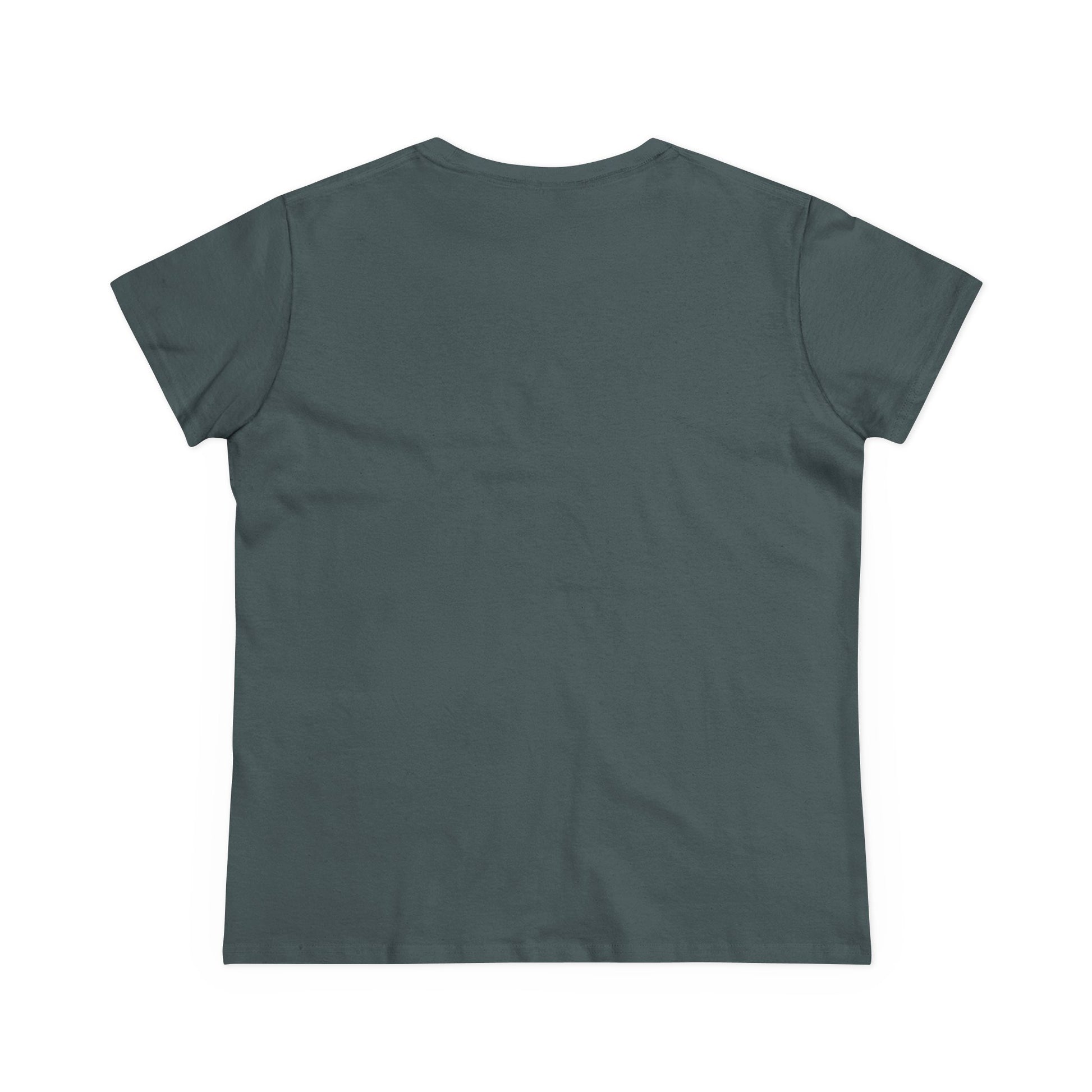 Back view of a plain gray Printify bear graphic t-shirt with short sleeves and crew neck