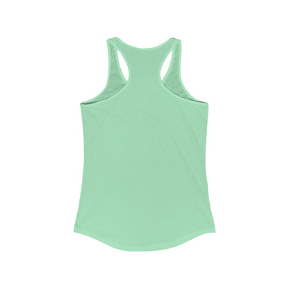 Mint green racerback tank top from Printify perfect for but first coffee tee designs