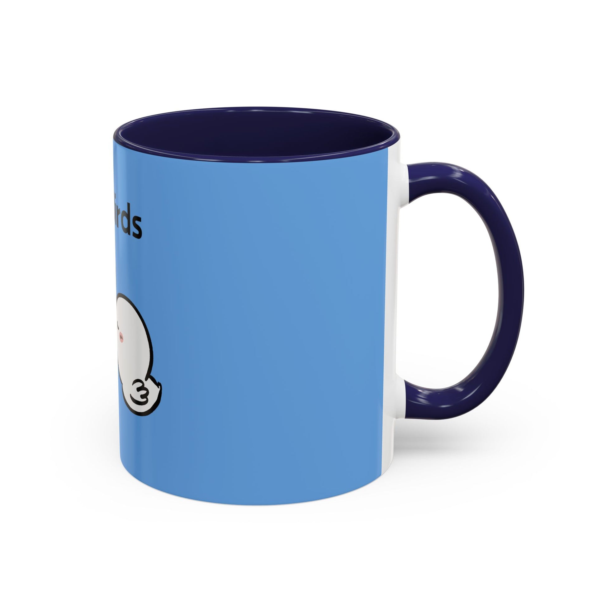 Printify cartoon mugs light blue ceramic mug with dark blue handle and interior
