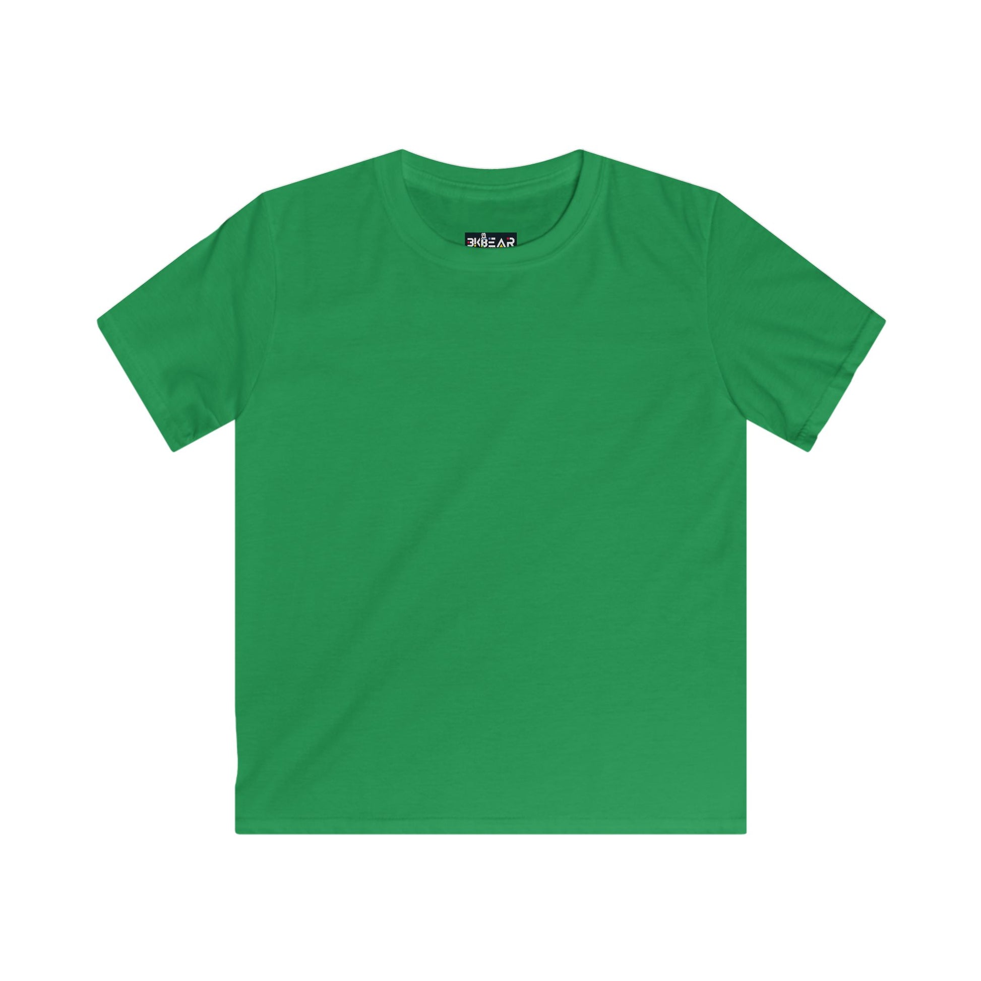 Green childrens tee shirts by Printify made from comfortable soft fabric for kids