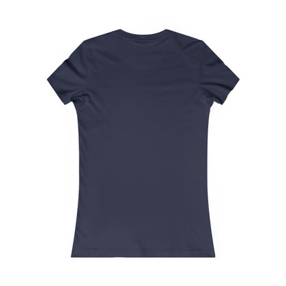 Back view of navy blue Printify t-shirt for coffee and tees lovers