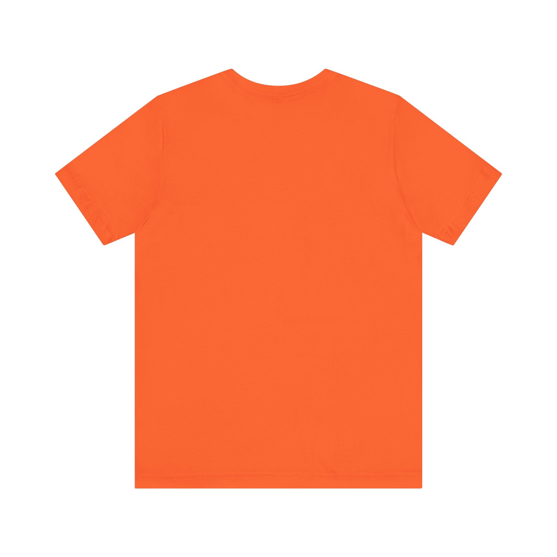 Plain orange T-shirt by Printify shown from back perfect for a coffee lovers tee style