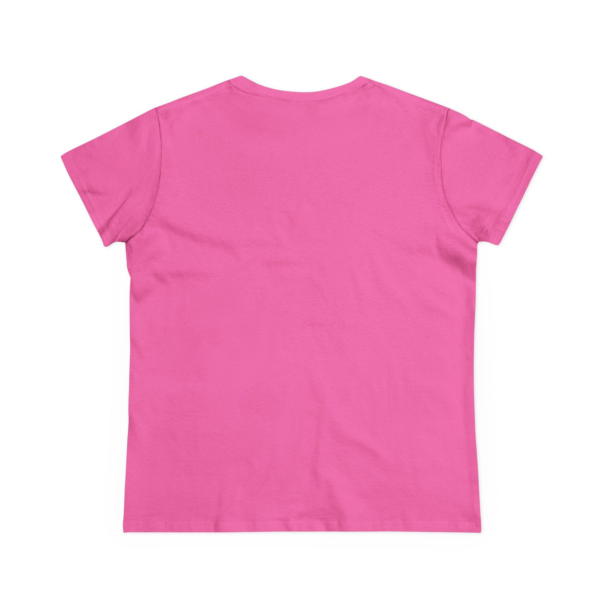 Back view of a pink T-Shirt from Printify for a cute cat graphic tee design