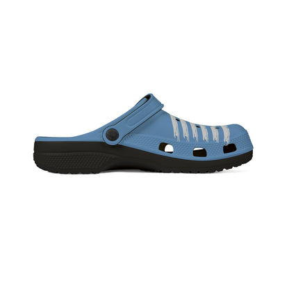 Printify blue and black cute clogs women with strap and ventilation holes for casual wear