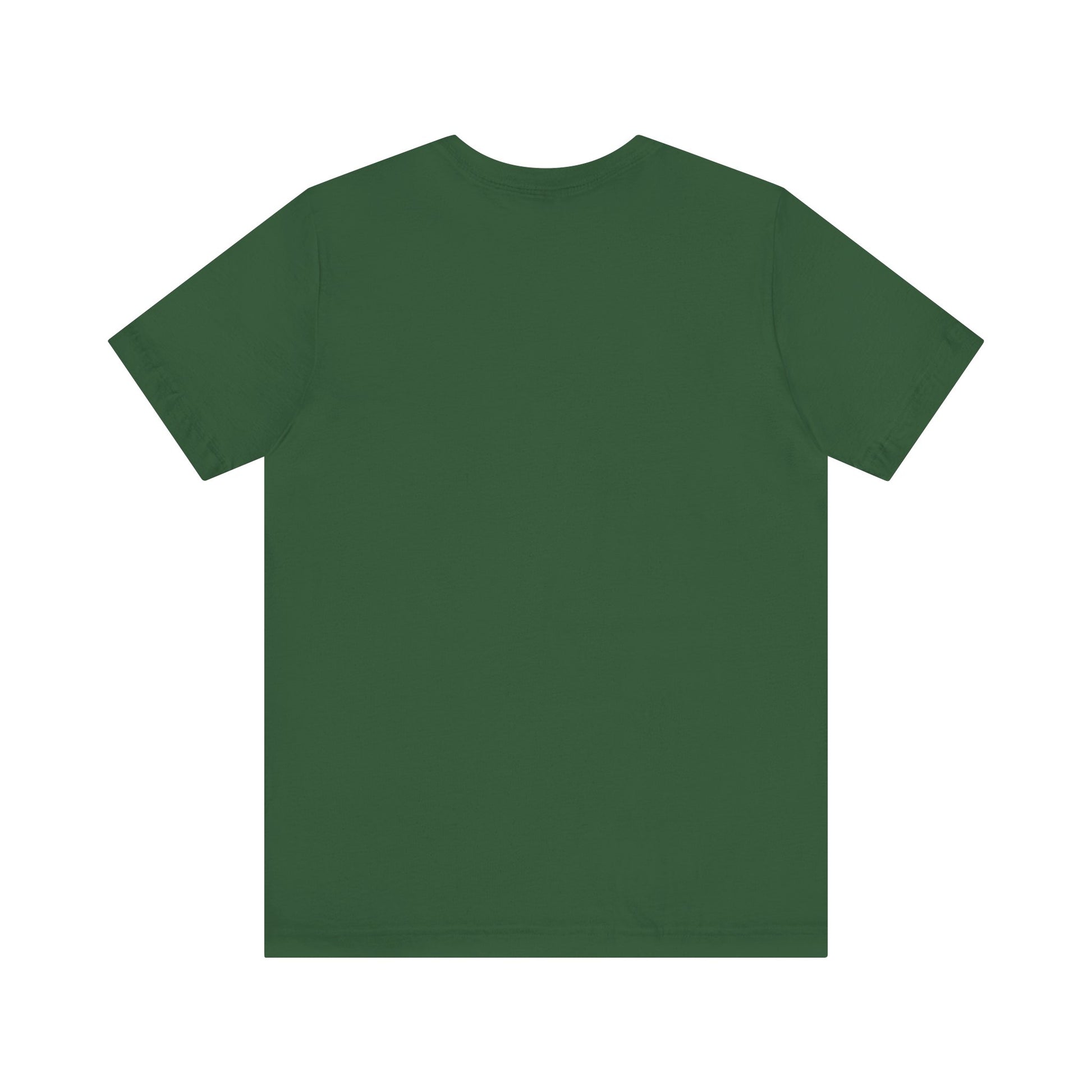 Dark green Printify t-shirt showing the back view for a cute coffee lover shirt