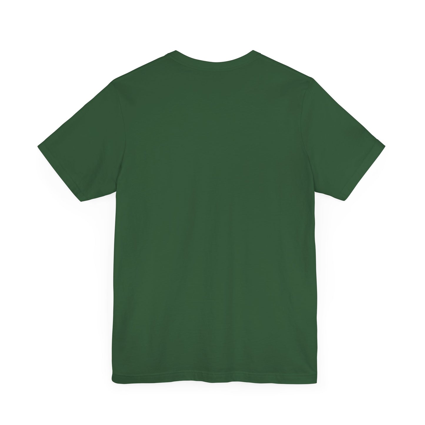Green plain t-shirt back view from Printify perfect for a cute coffee lover shirt design