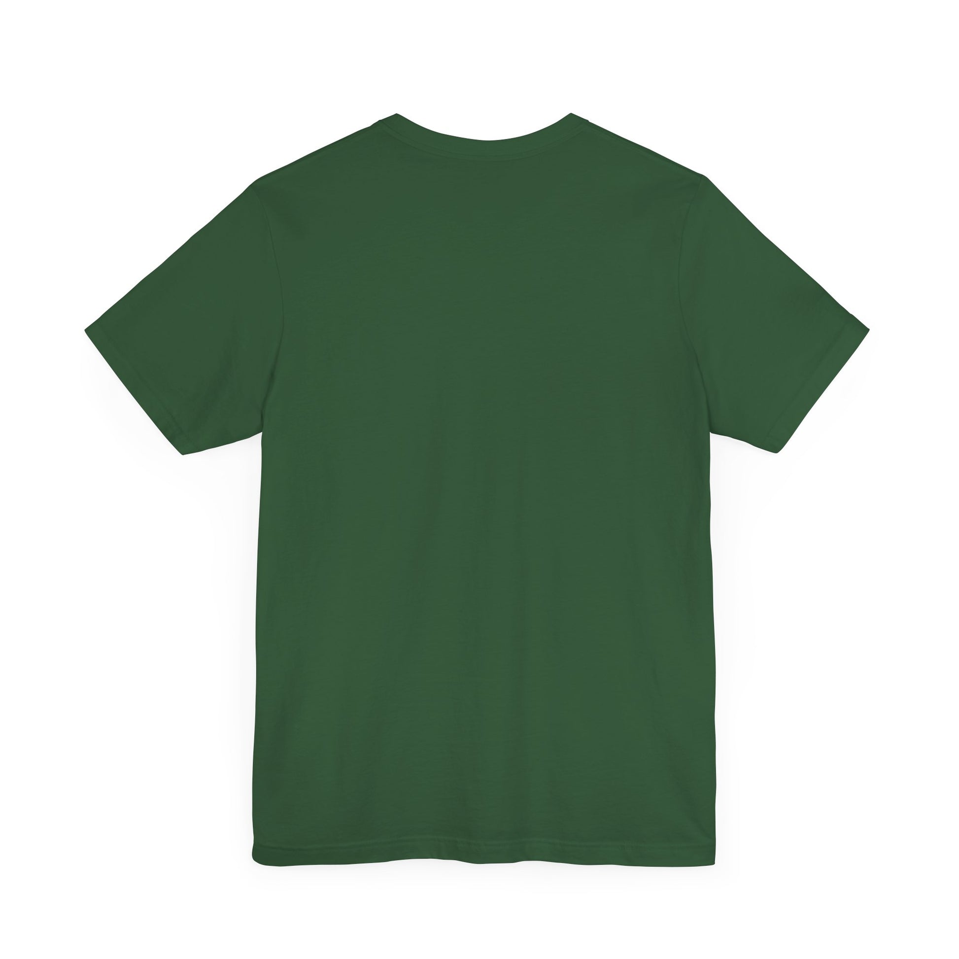 Green plain t-shirt back view from Printify perfect for a cute coffee lover shirt design