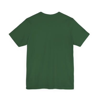 Green plain t-shirt back view from Printify perfect for a cute coffee lover shirt design