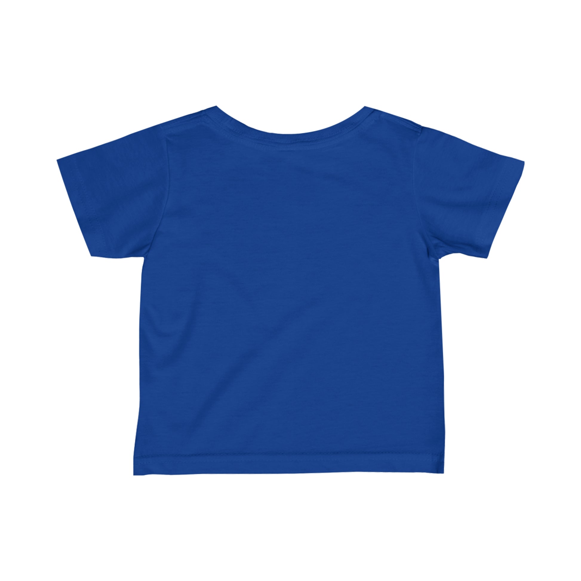 Blue kids shirt made by Printify perfect as a funny baby shirt for toddlers and infants