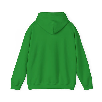 Green hoodie back view plain style from Printify for funny penguin hoodie design