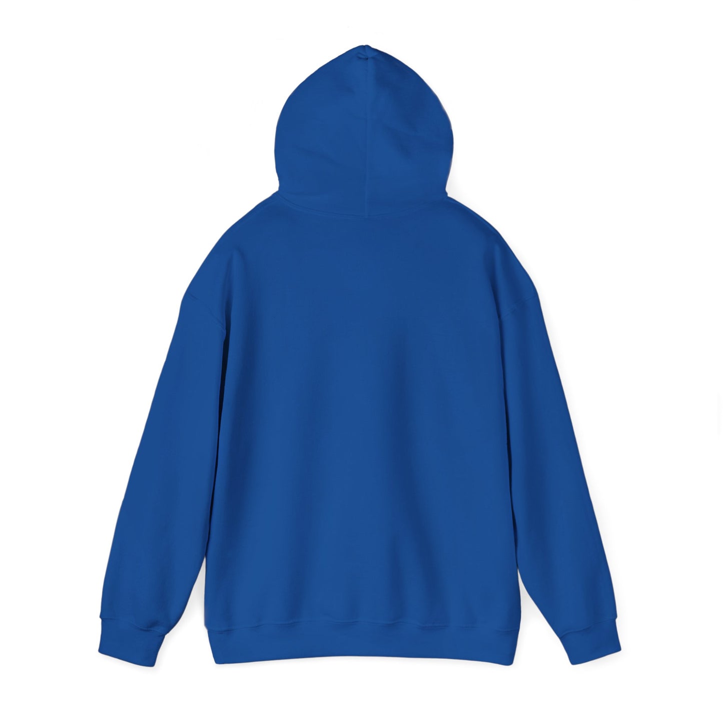 Blue hoodie back view blank plain casual sweatshirt perfect for funny penguin hoodie design