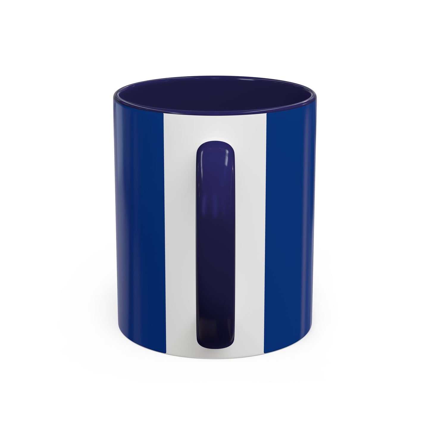 Printify blue and white mug with a glossy finish funny sheep mug