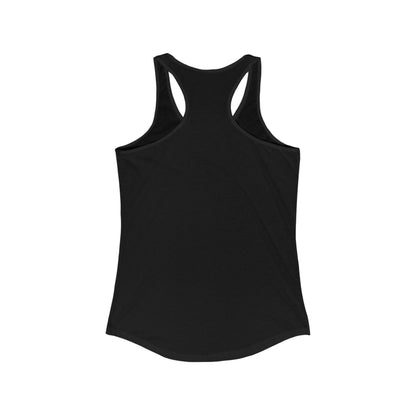 Black Printify funny sheep tank top with racerback design in plain style