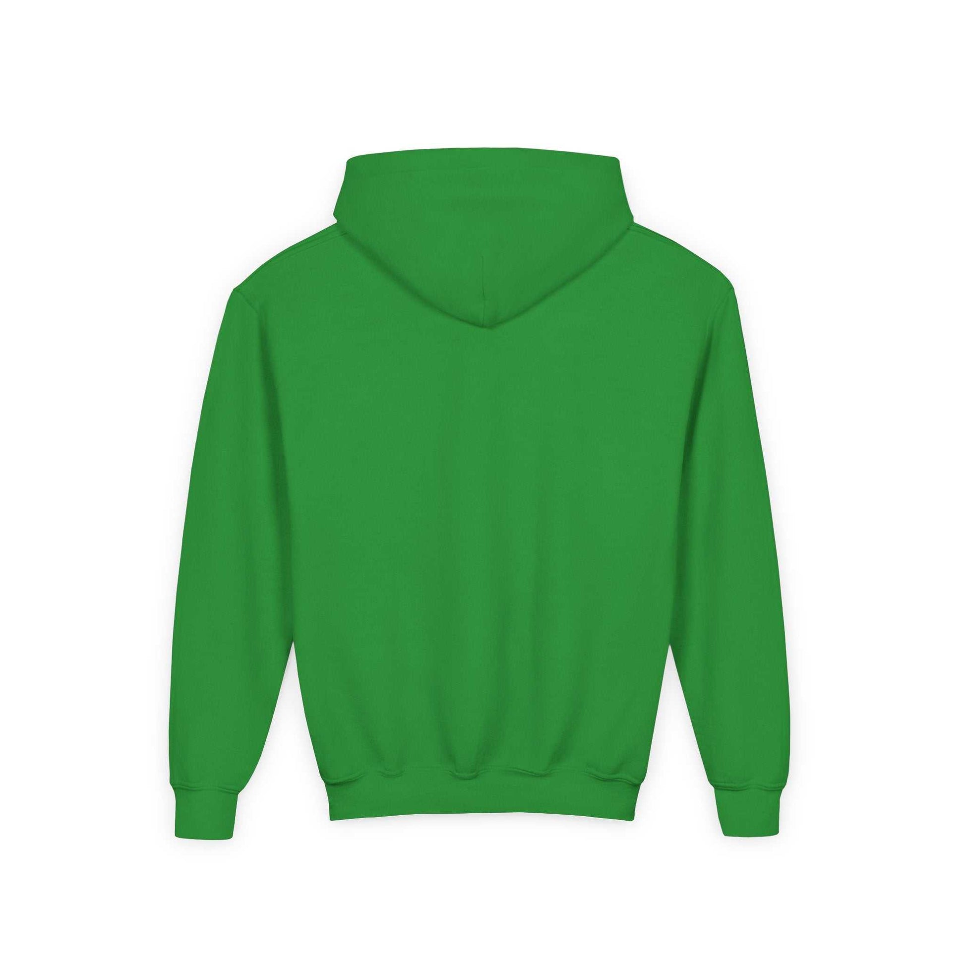 Green Printify kids skateboard penguin sweatshirt child with hood and long sleeves