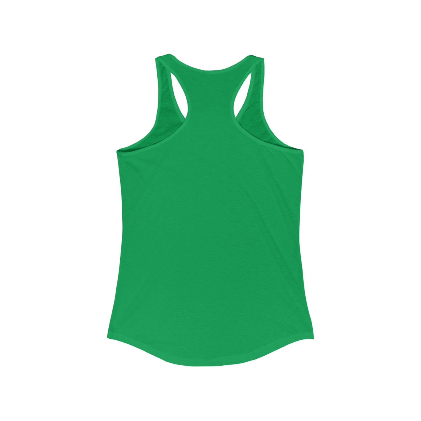 Green heart tank racerback tank top by Printify made of soft breathable fabric