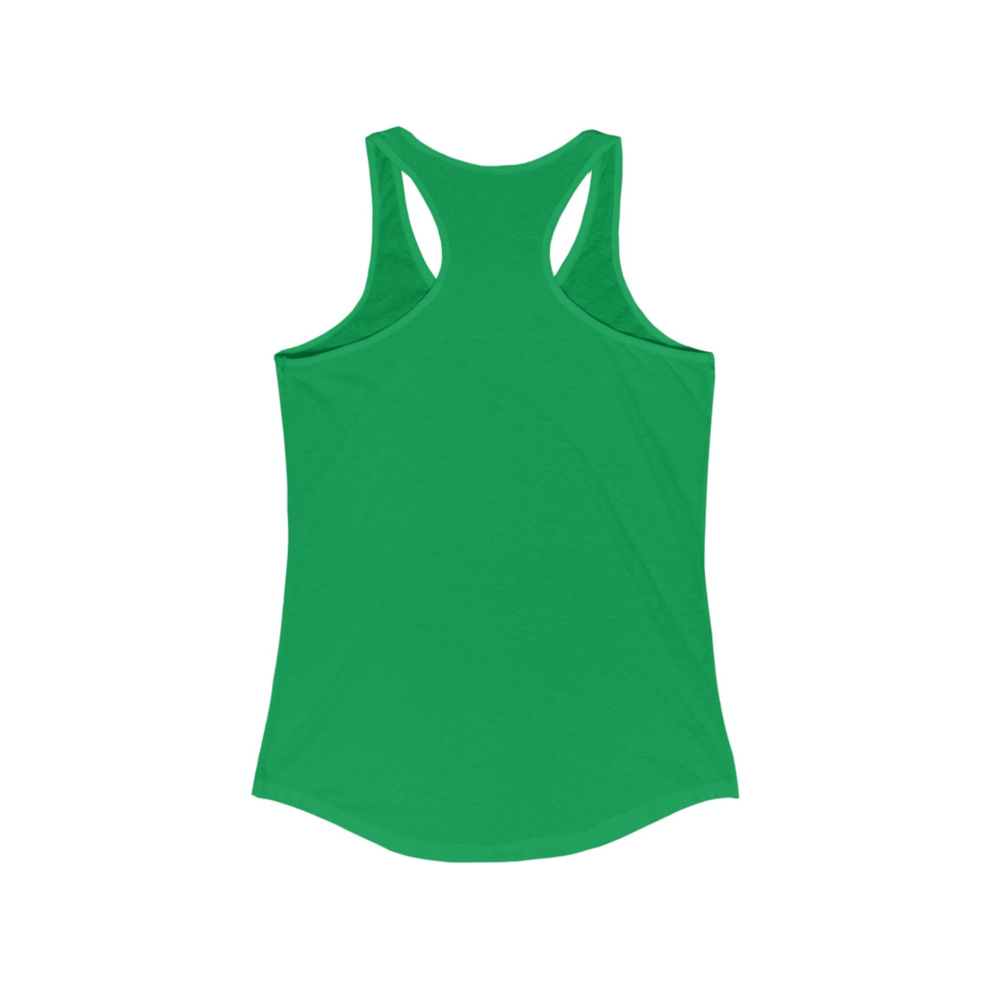 Green heart tank racerback tank top by Printify made of soft breathable fabric