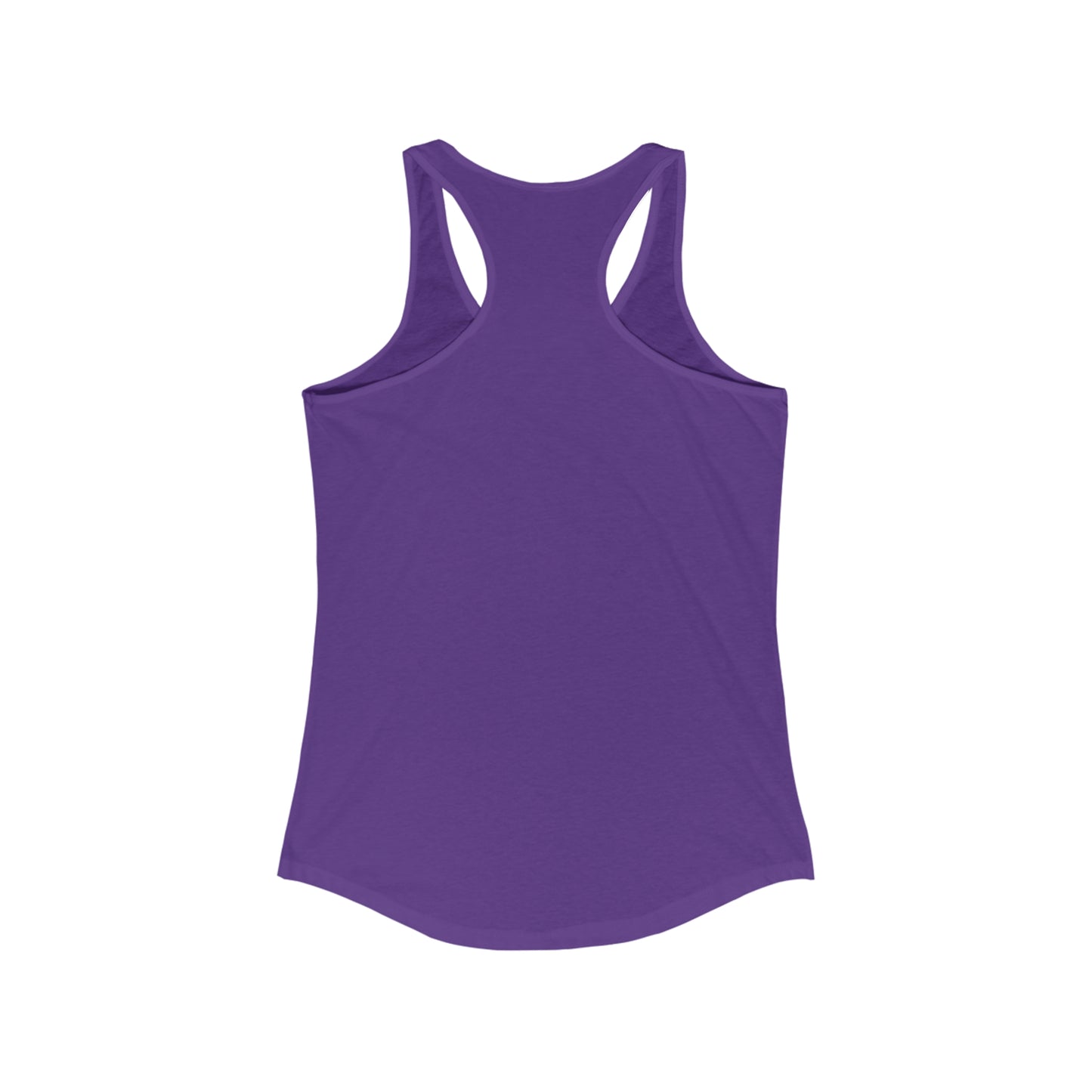 Purple Printify heart tank top with racerback design and soft fabric for casual wear