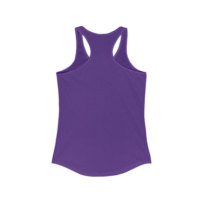 Purple Printify heart tank top with racerback design and soft fabric for casual wear