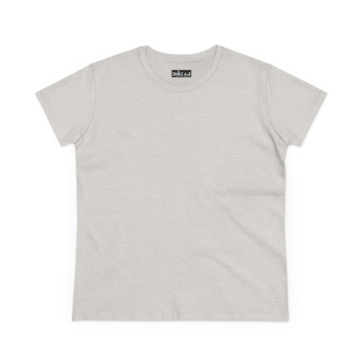 Plain light gray heliconia t-shirt women’s short sleeve casual tee from Printify