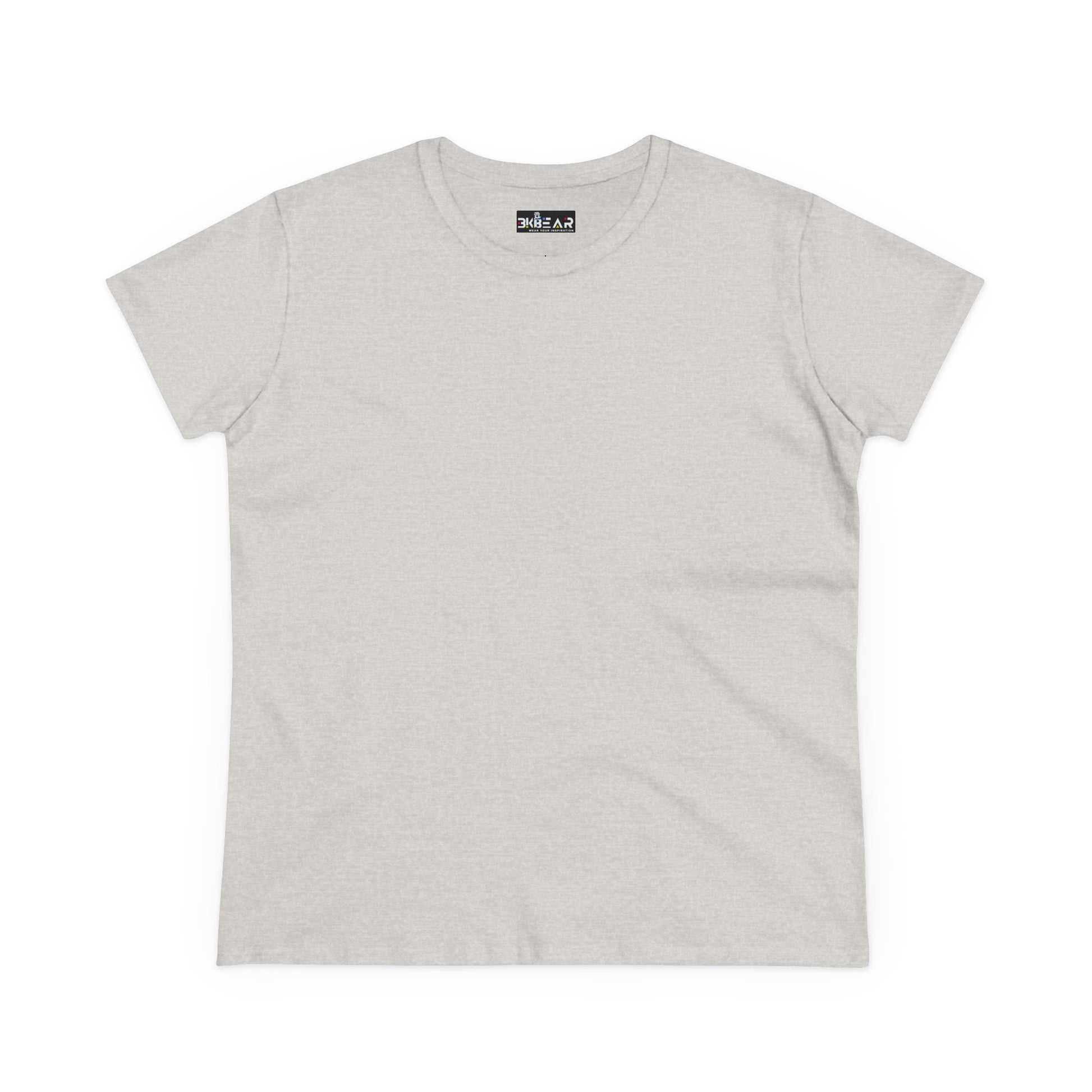 Plain light gray heliconia t-shirt women’s short sleeve casual tee from Printify