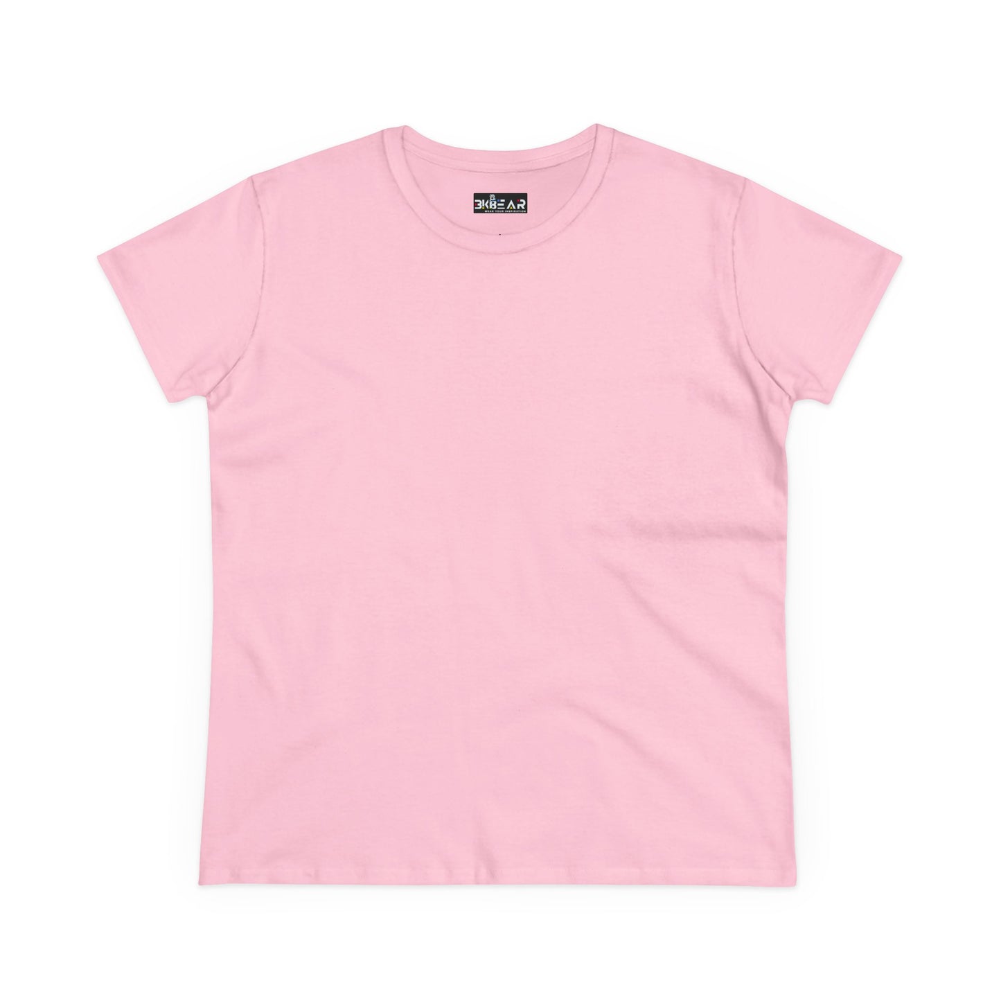 Plain pink heliconia t-shirt women style by Printify with short sleeves and round neck