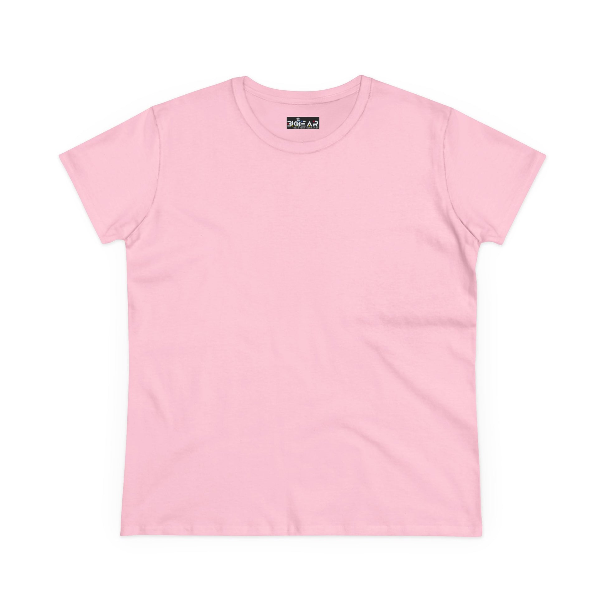 Plain pink heliconia t-shirt women style by Printify with short sleeves and round neck