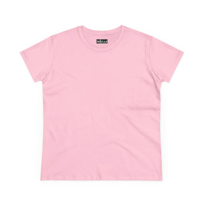 Plain pink heliconia t-shirt women style by Printify with short sleeves and round neck