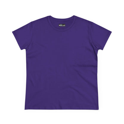 Purple plain heliconia t-shirt women style by Printify with short sleeves and round neckline