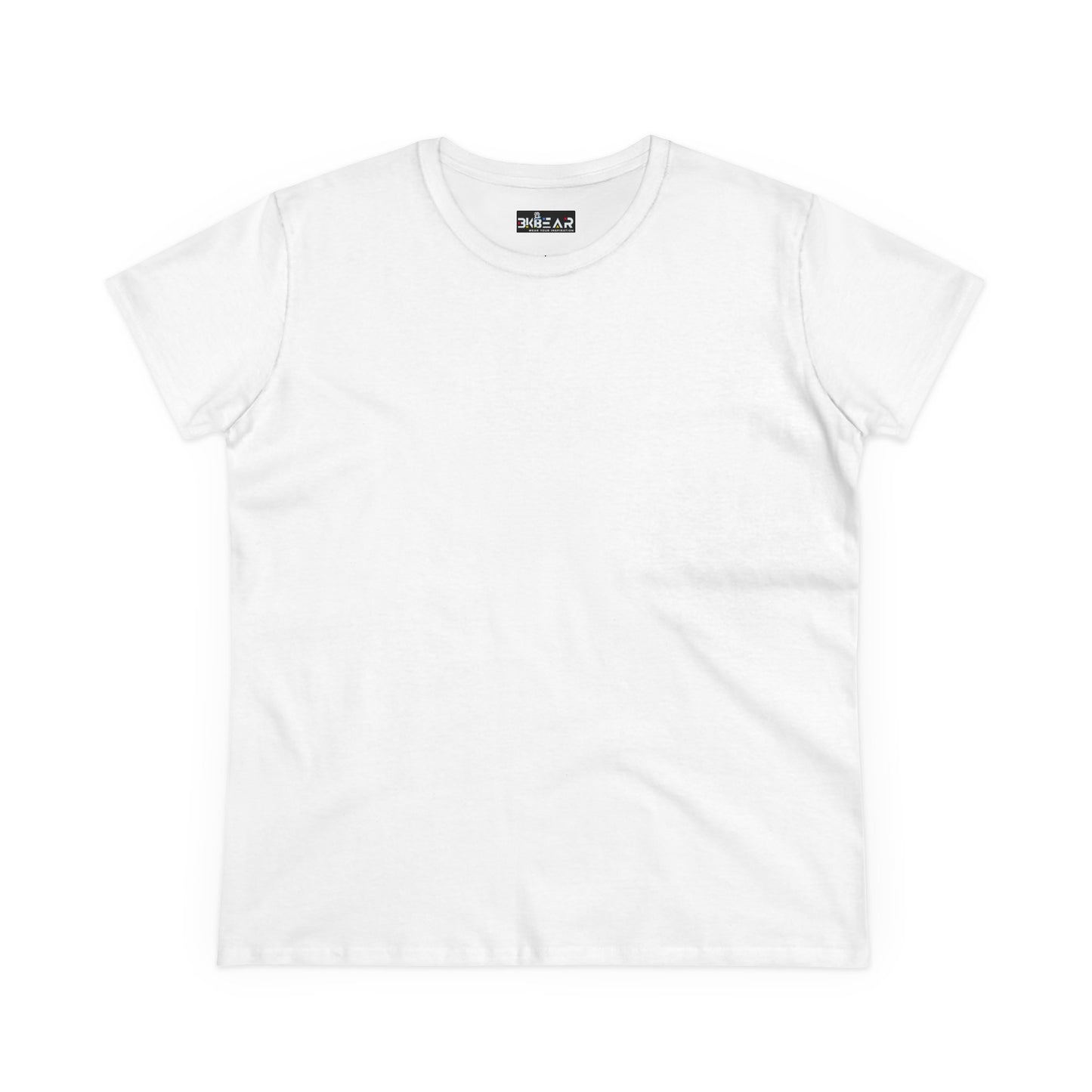 White heliconia t-shirt women style by Printify with short sleeves and classic crew neck